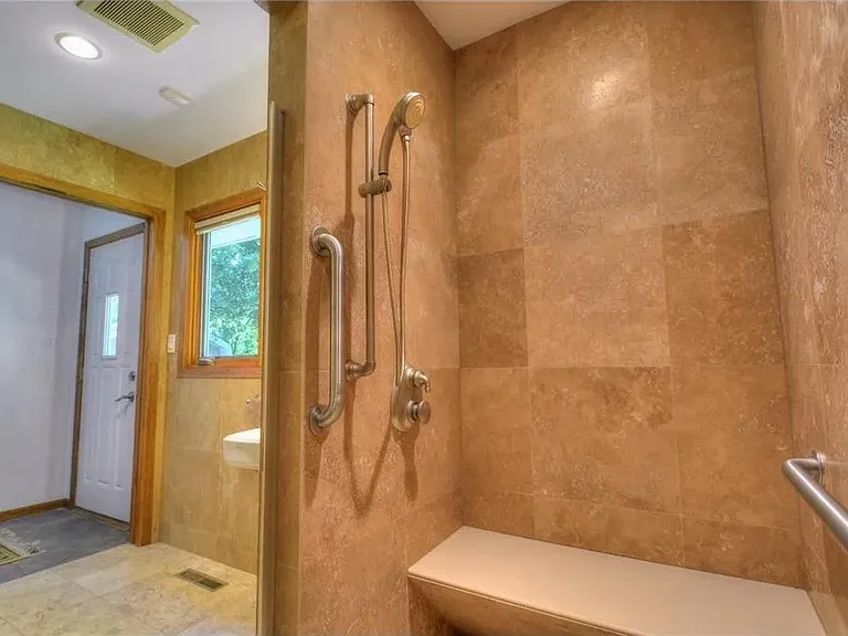 Bathroom 2 with large shower and heated floors