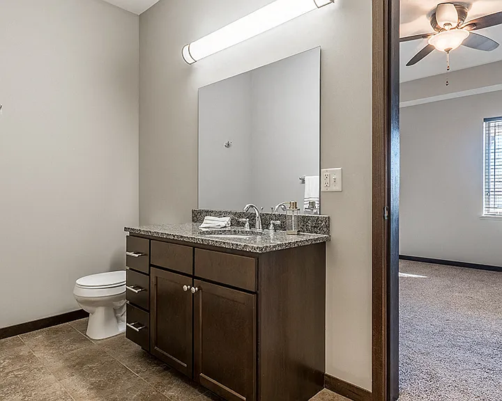 Our bathrooms are bright and airy - perfect for getting ready in the morning.