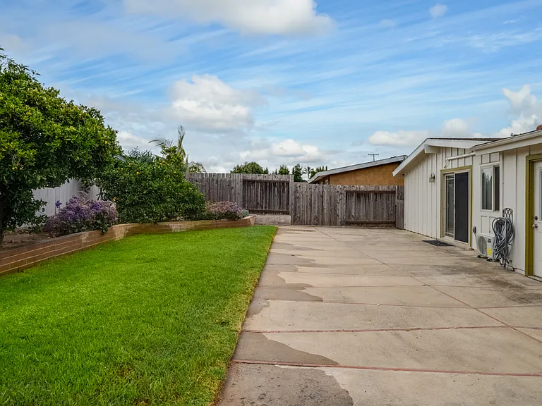 Backyard is great for entertaining.