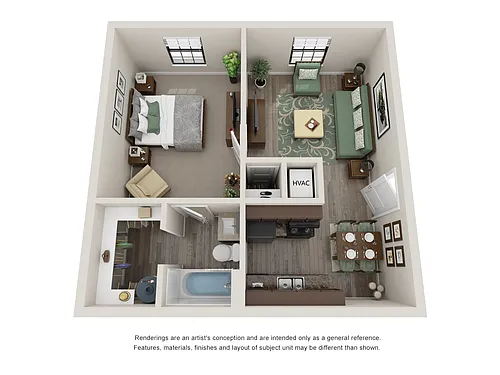 Floor plan 1 Bedroom