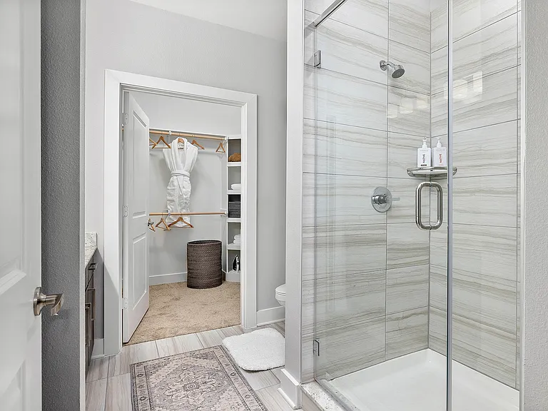 Spacious Shower and Closet