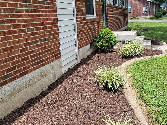 New landscaping at front