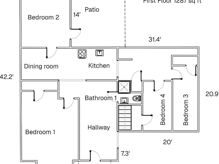 1st Level Floorplan
