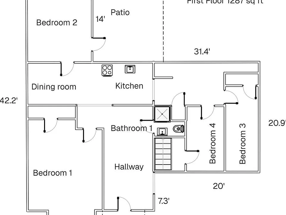 1st Level Floorplan