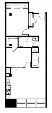 Floor plan Two Bed One Bath