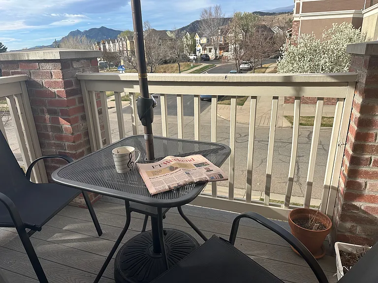 Enjoy your morning coffee and view from the deck.