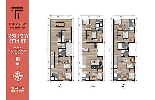 Floor plan 1353 1/2 W 37th St