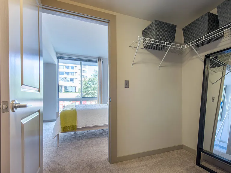 Oversized walk-in closets attached to master bedroom providing extra storage
