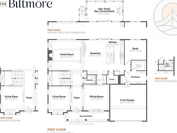 The Biltmore Floor Plan, 4 BR, 4 BA, 3-Car Garage, Single Family Homes by Craftmark Homes
