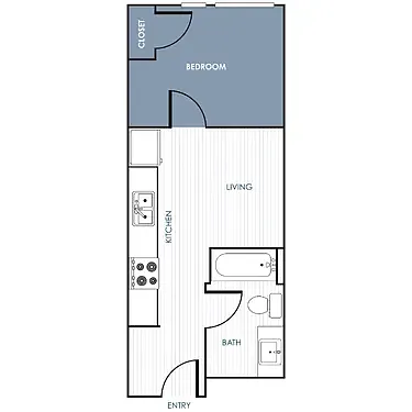 Floor plan 1 Bedroom 1 Bathroom A
