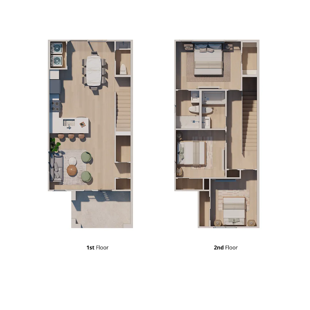 Floor plan 3 Bedroom 2.5 Bathroom