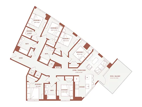 Floor plan Colette Co-Living M1.1