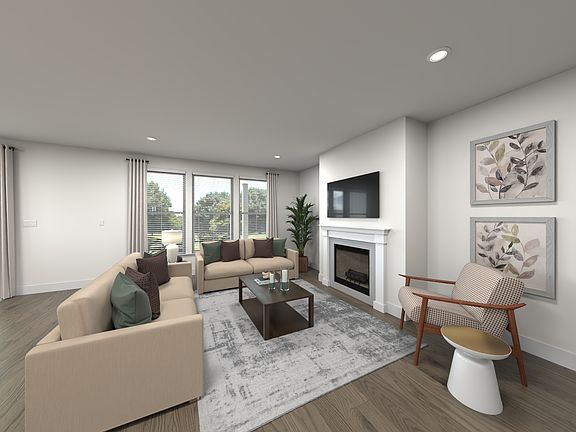 Spend family movie nights in the spacious great room.