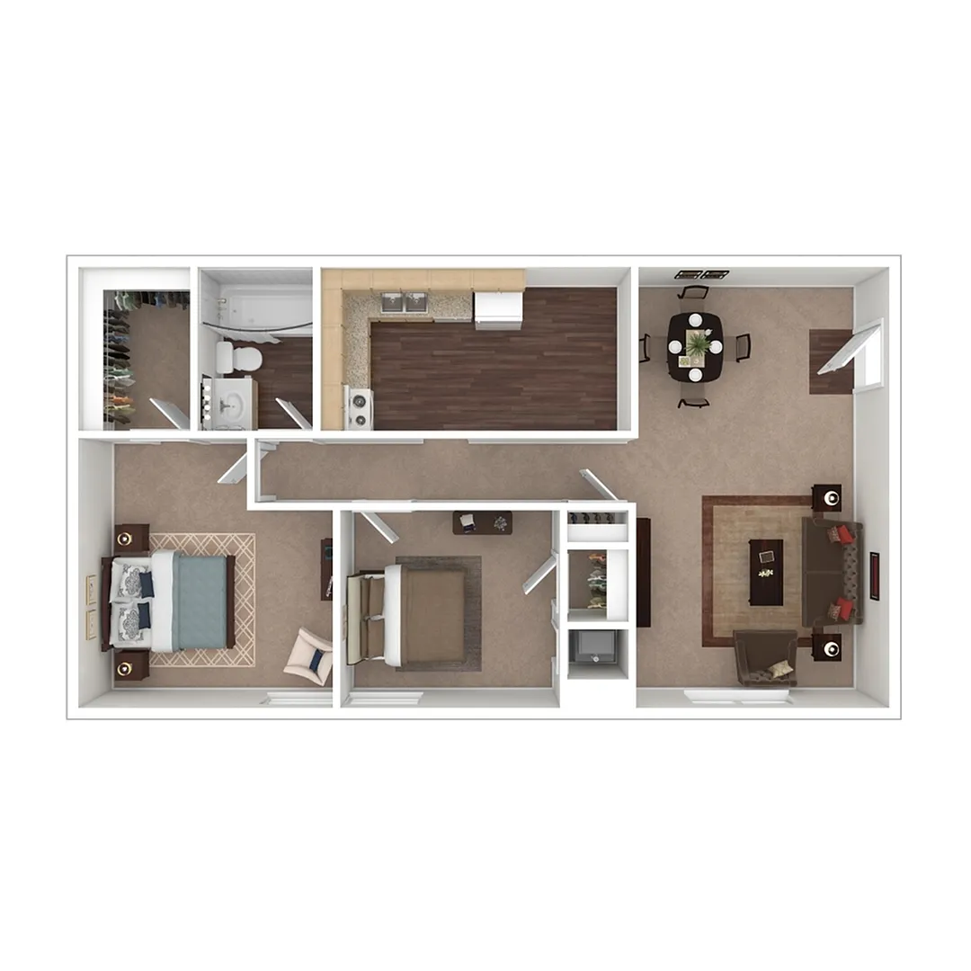 2 Bedroom 2 Bedroom - Pinewood Apartments