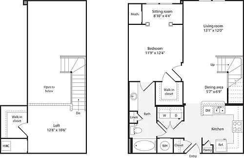 Floor plan 1 Bedroom F