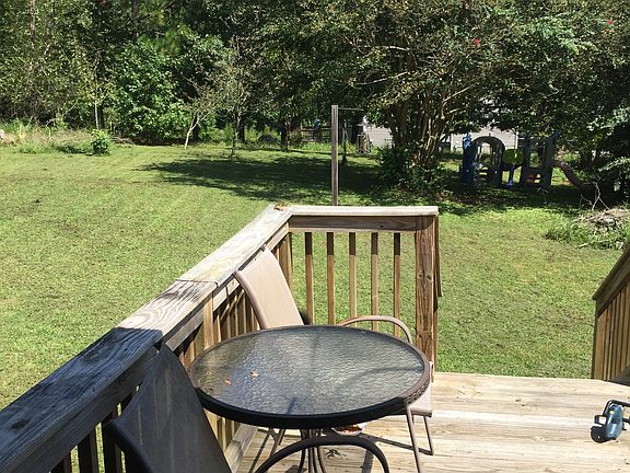 Back deck and back yard