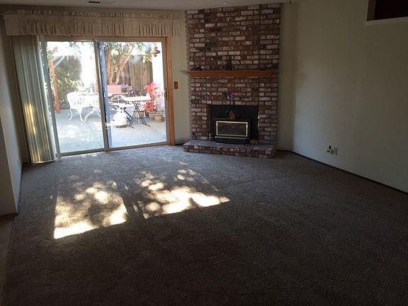 Family room leads to backyard