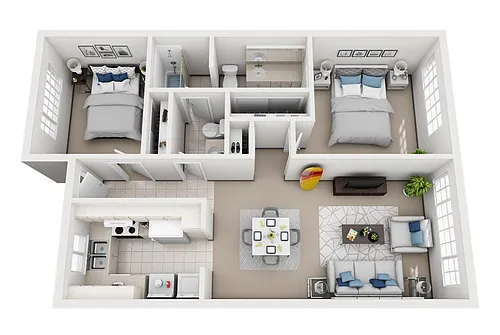 Floor plan Model E