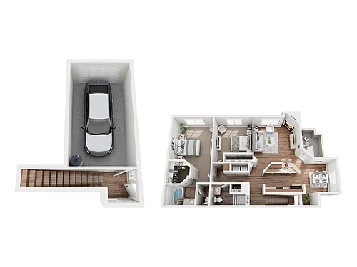 Floor plan 2x2 A - Reno