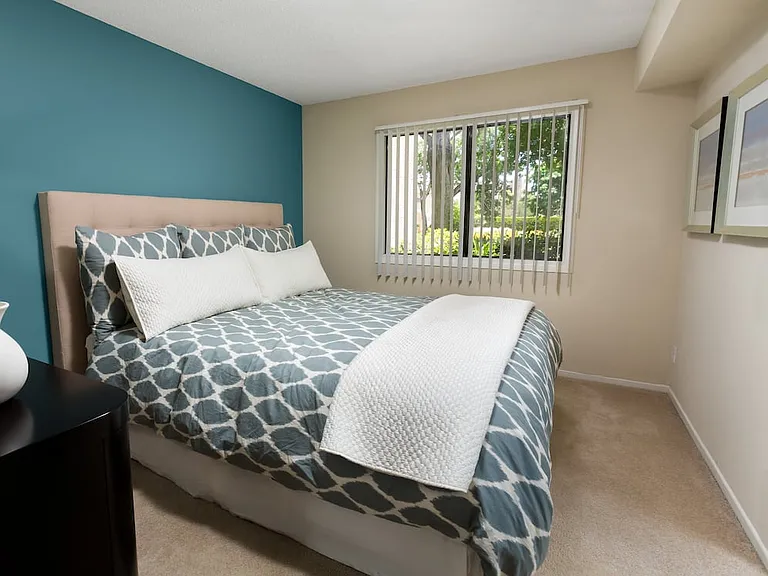 Classic bedroom with carpet
