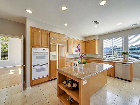 Bright and large Kitchen with center island and great views