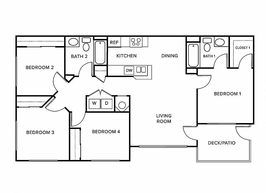 Floor plan 4X2