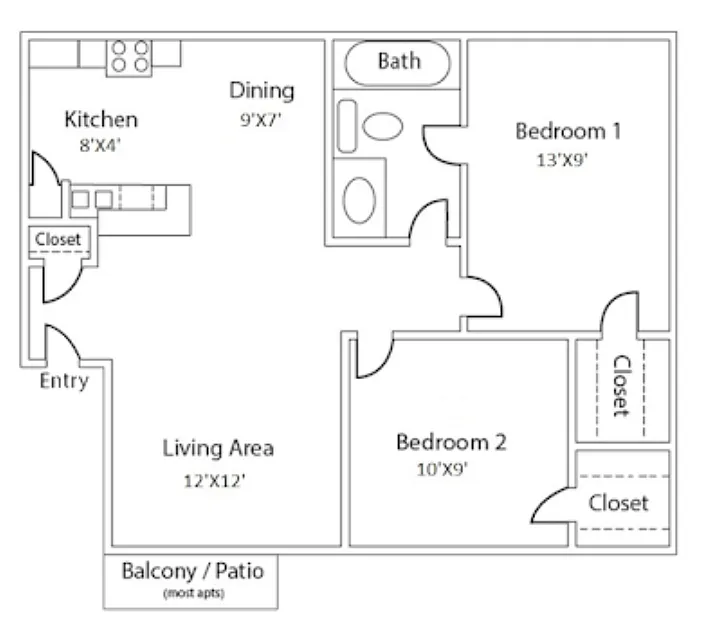 Floor plan 2/1