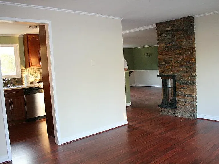 Front entry and dining room, entry to kitchen