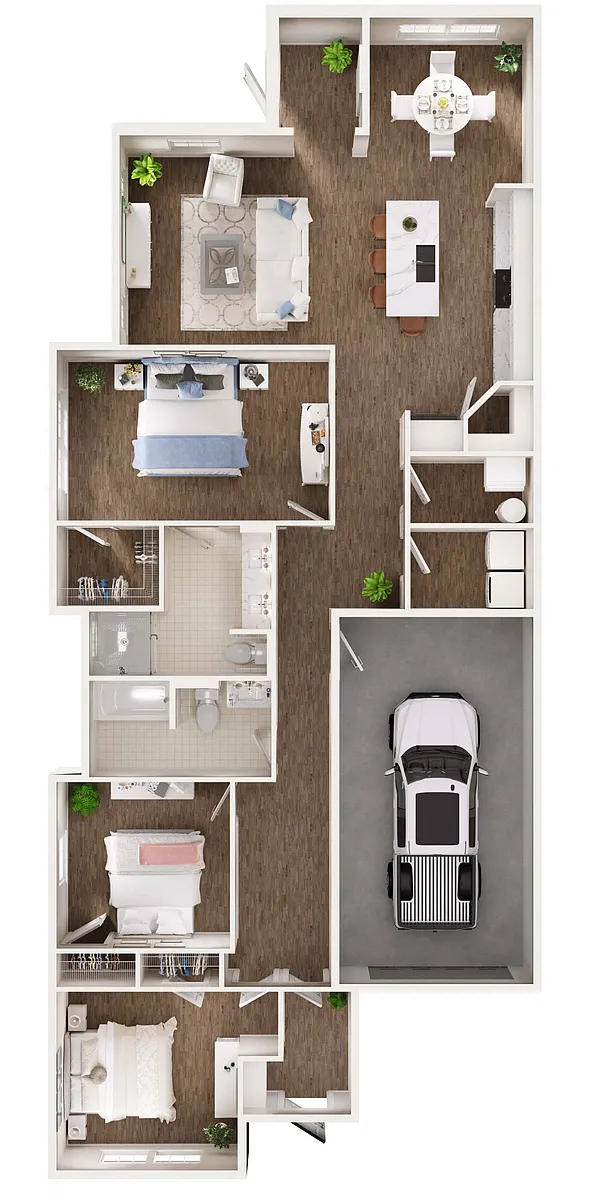 Floor plan Duplex - 1 Story