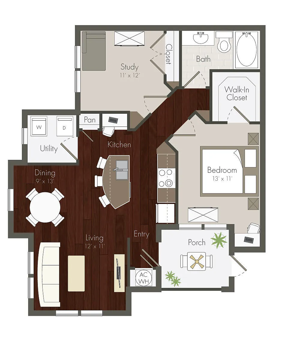 Floor plan A4 - 1X1