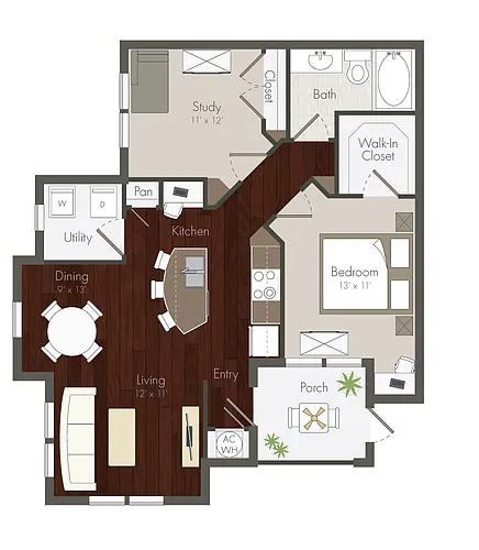 Floor plan A4 - 1X1