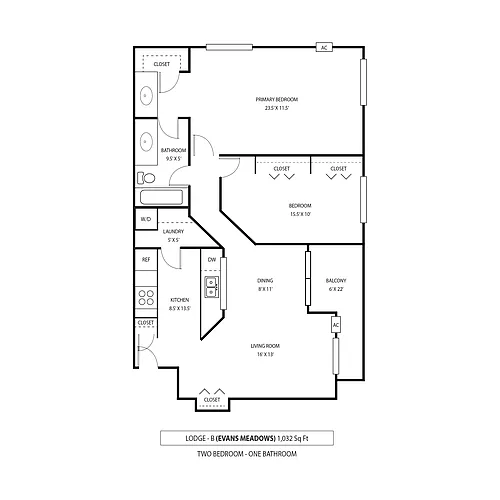 Floor plan Lodge B