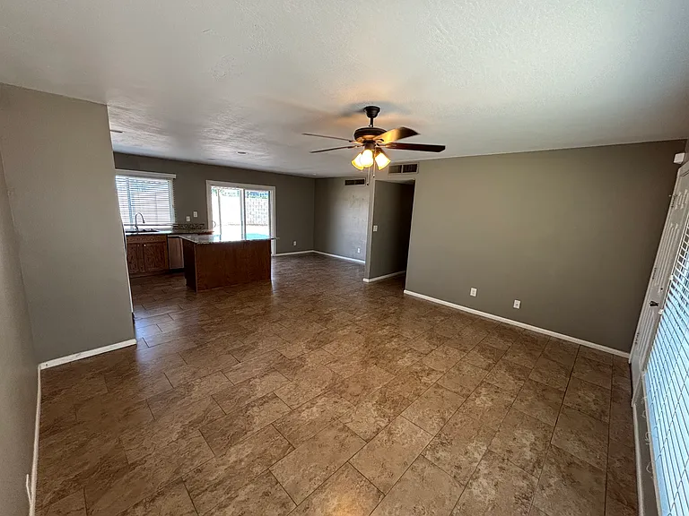 Living room looking into Kitchen