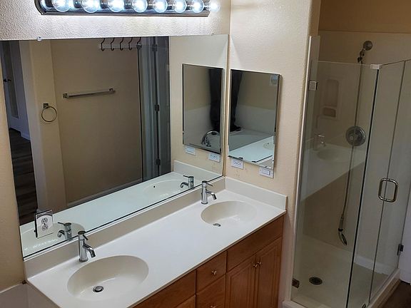 Master Bathroom with Standing shower and Tub.