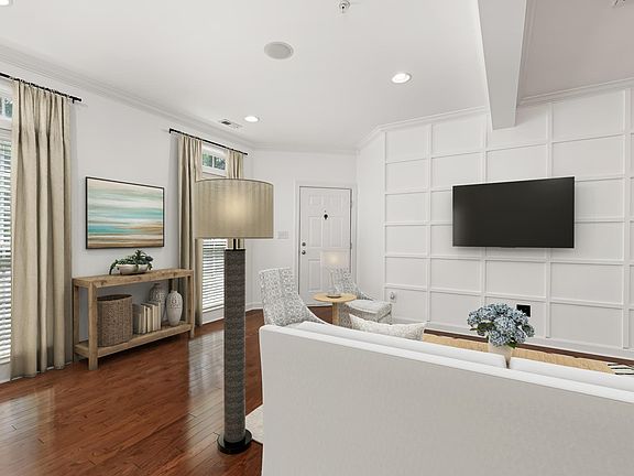 Bright, large living area - virtually staged to show layout