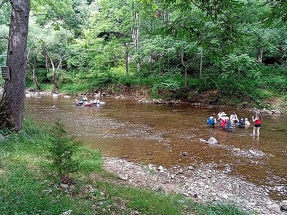 Creek before hurricane
