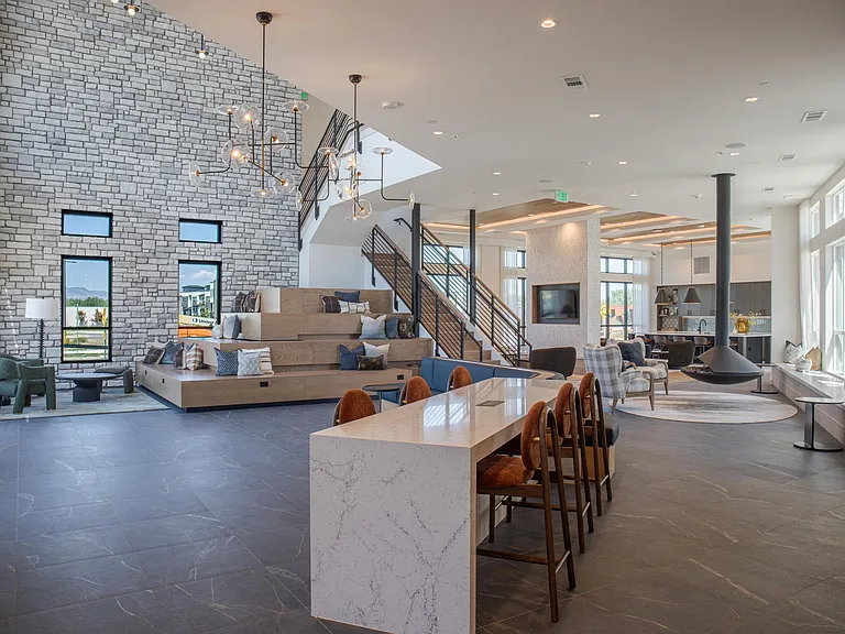 Community Clubhouse, Working Space, and Fireplace