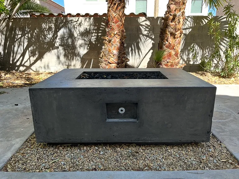 Outdoor propane operated fire pit