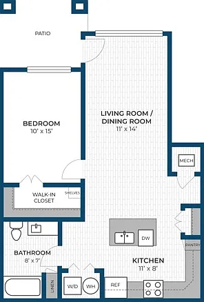Floor Plan 1A | Seasons at Franklin | Apartments in Franklin, WI Floor Plan 1A | Seasons at Franklin | Apartments in Franklin, WI