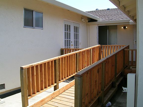 Wheel chair accessible ramp/porch in front