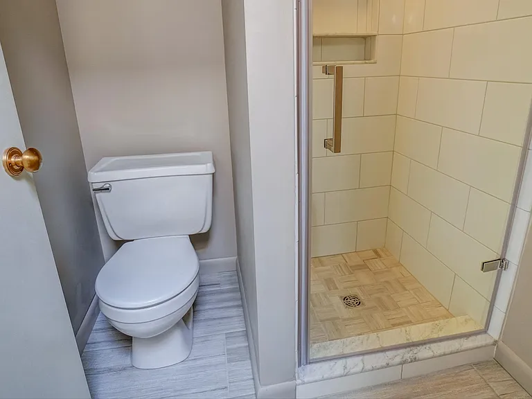 MASTER BATH, NEW TILED SHOWER AND GLASS DOOR