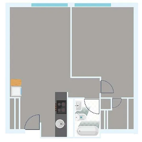 Floor plan 1 Bedroom Solo