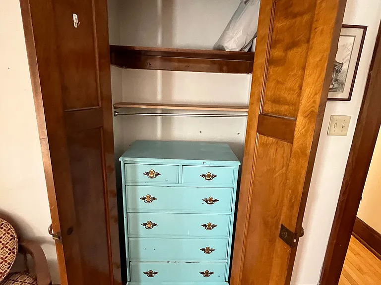 Large closet with dresser