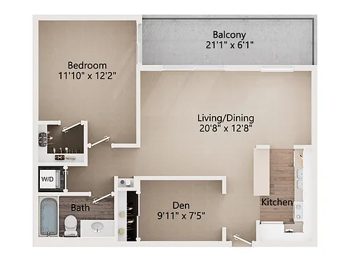 Floor plan Balboa 1 Renovated