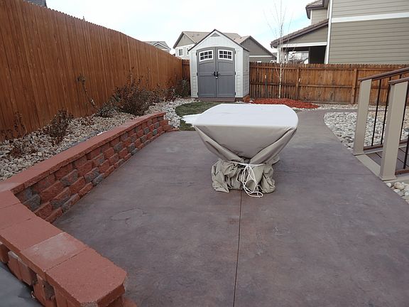 Back Yard - Stamped Concrete Patio
