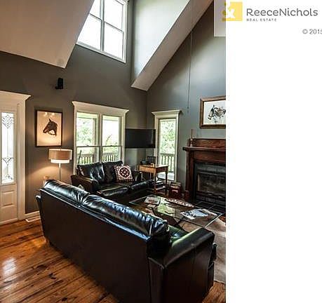 Living room/Hearth room enjoys dimension and warmth!