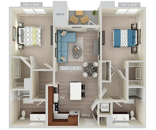 Floor plan B7-1088-stone