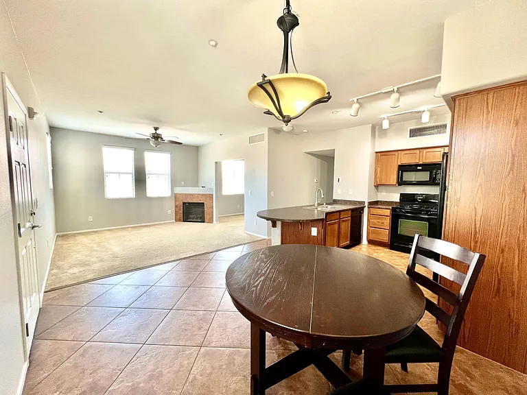 open style living room, dining room and kitchen