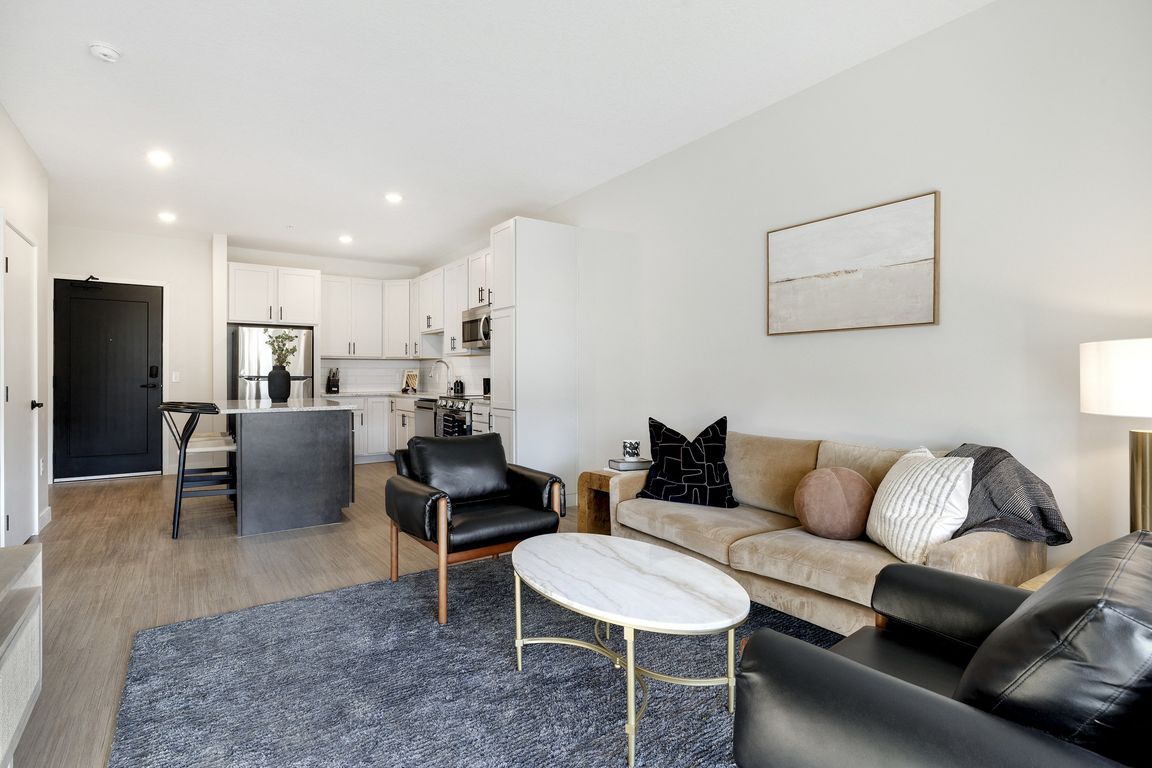 Living Area & Kitchen