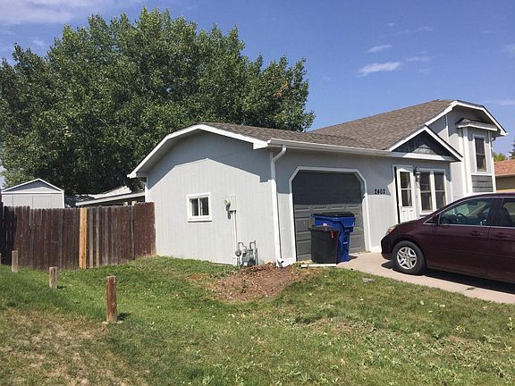 Left side of the front profile of the house. Property line is to the stakes in the ground.